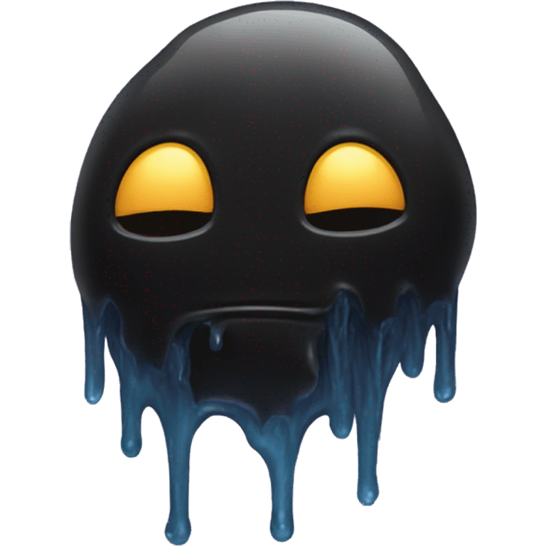 Glitched black melting entity emoji