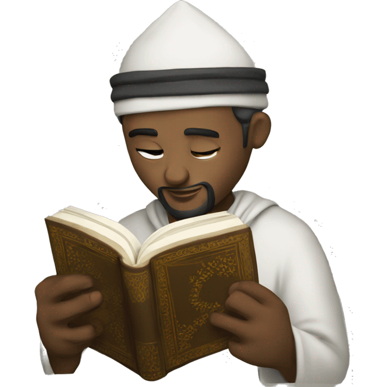 A man reading quran emoji