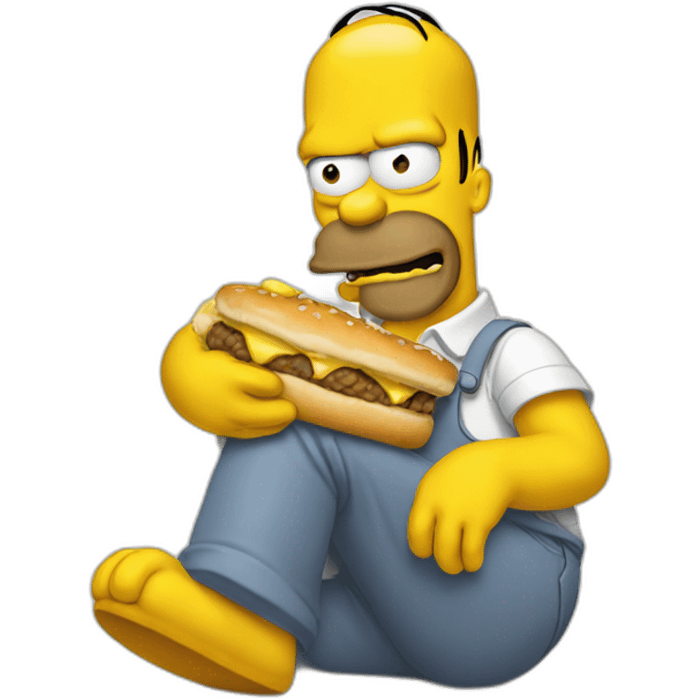 Homer eats à foot emoji