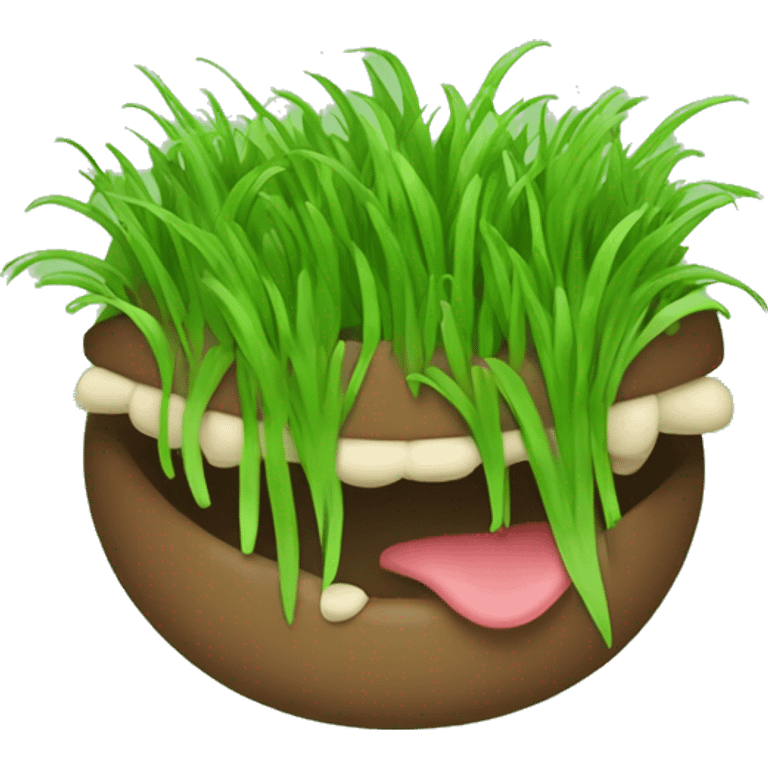 Grass eating stomach emoji