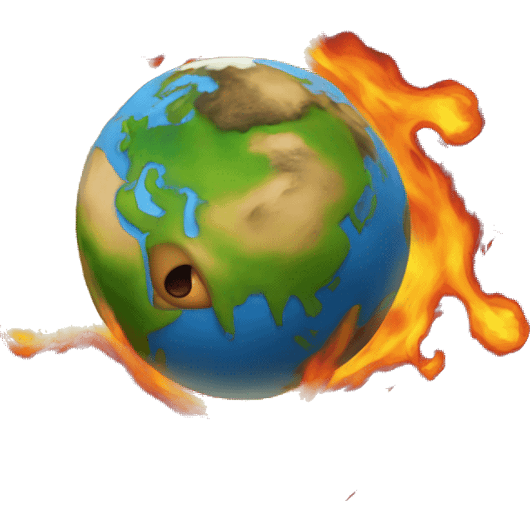 The earth on fire emoji