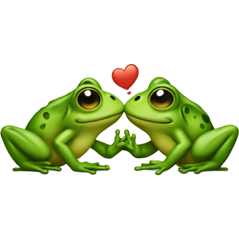 Frogs making out emoji