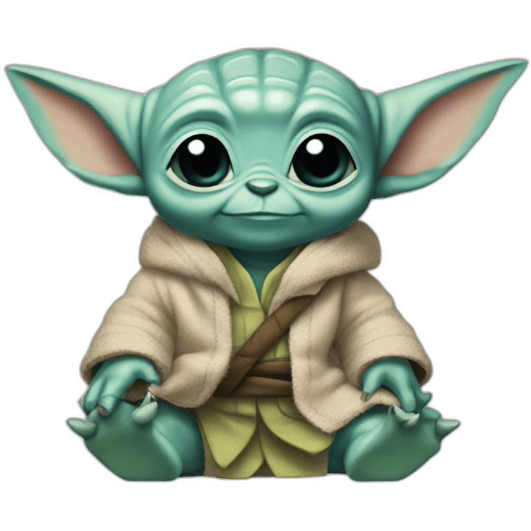 Stitch sur bébé yoda emoji