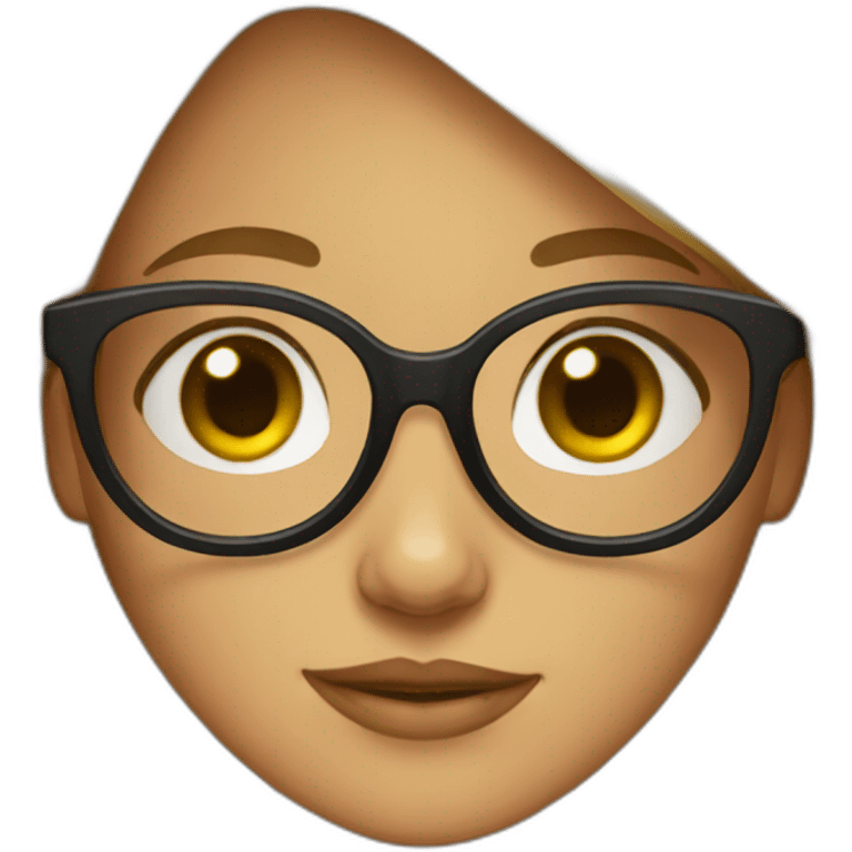 Girl with black glasses emoji