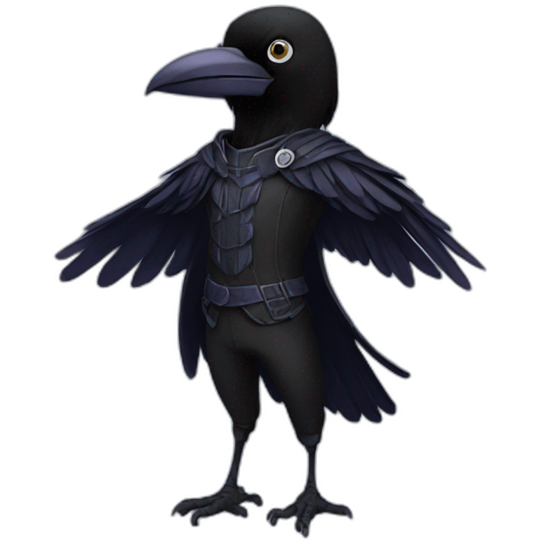 raven in human suit emoji