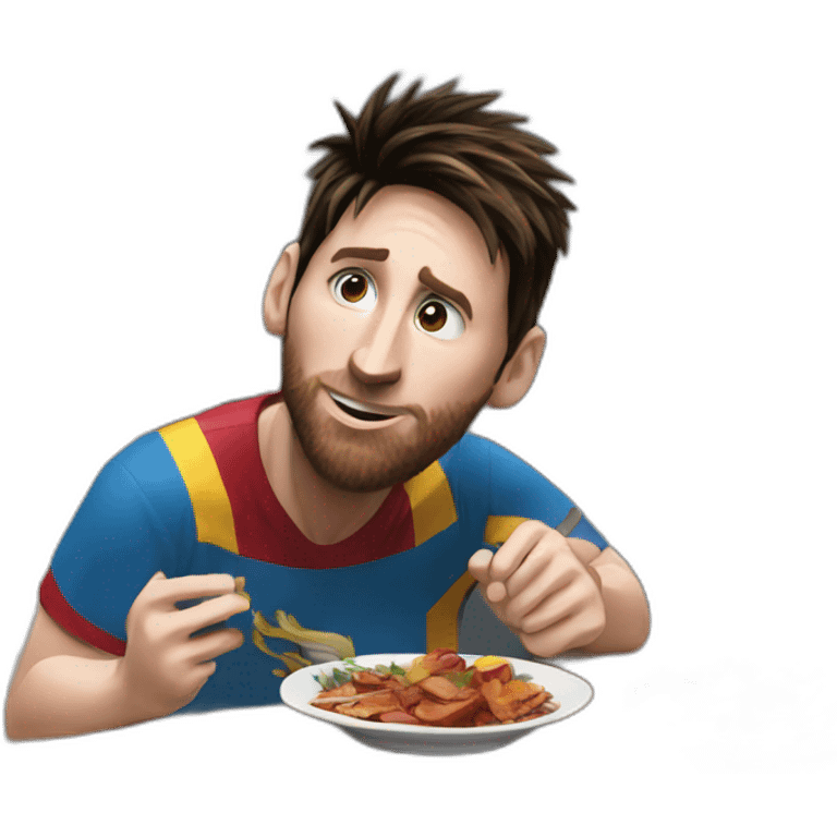 Messi comiendo asado emoji