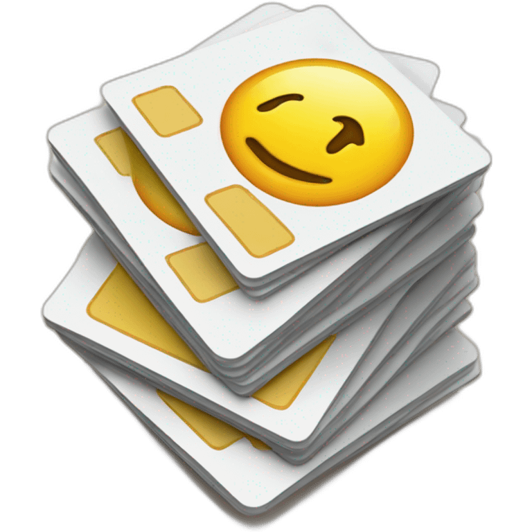 stack of 3 MADA cards emoji