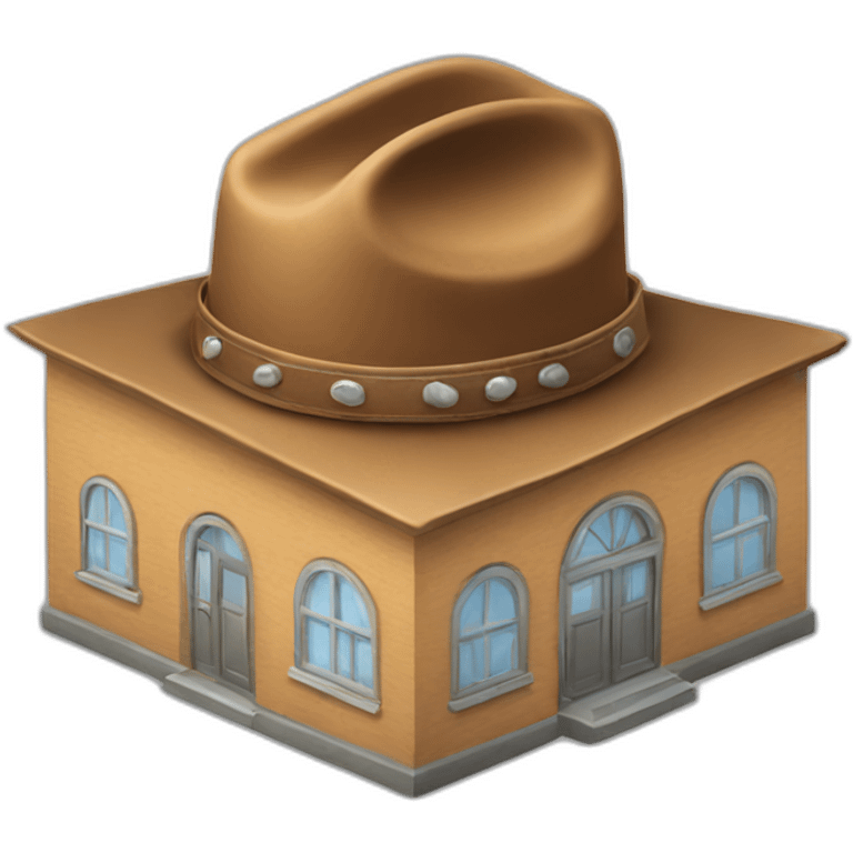 building with cowboy hat emoji