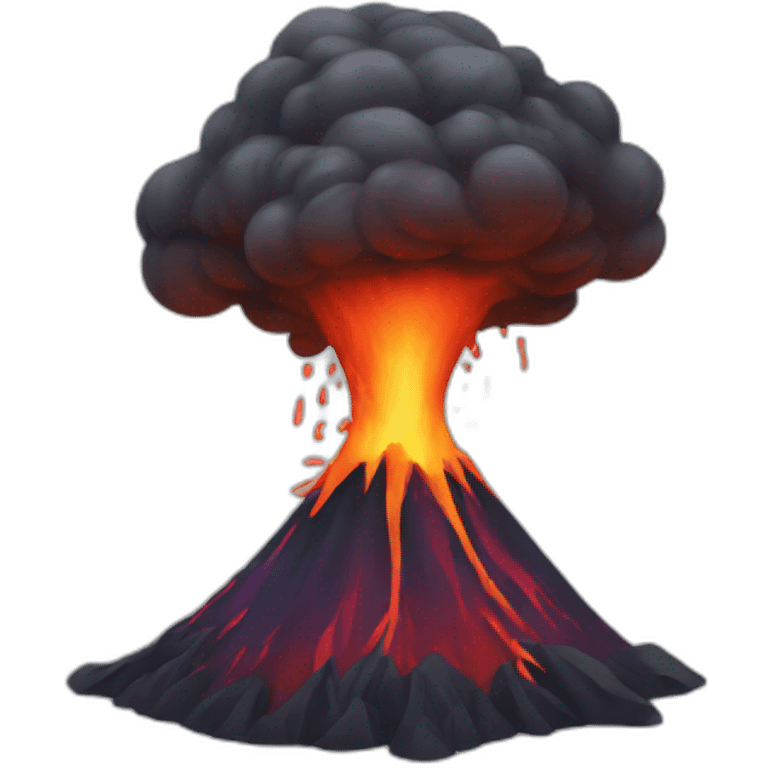 dark tornado volcano emoji