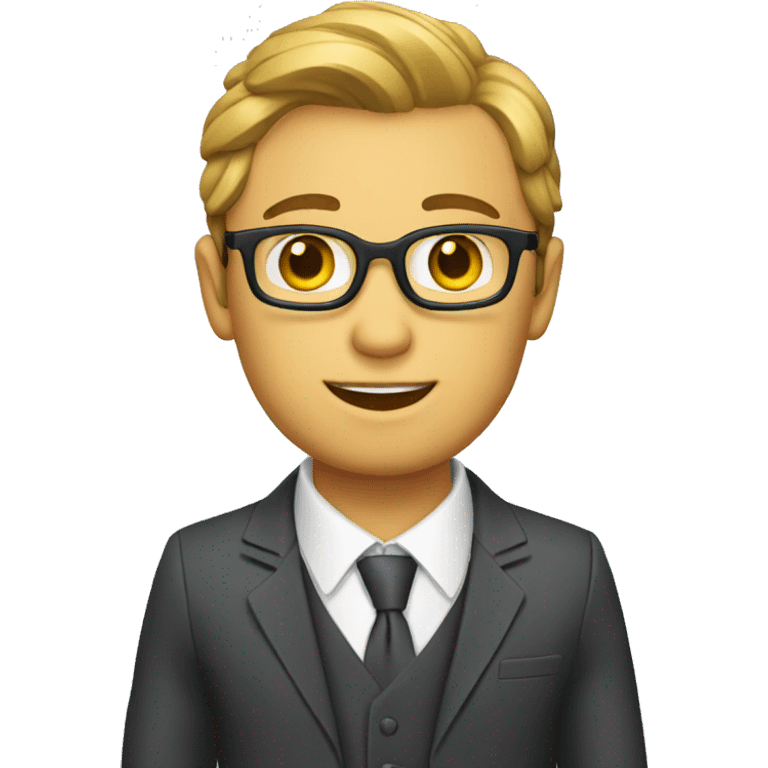 Czech in a suit emoji