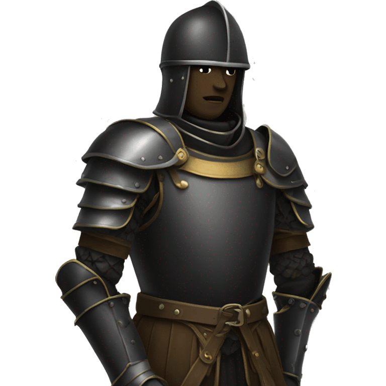 Chevalier armure noir emoji