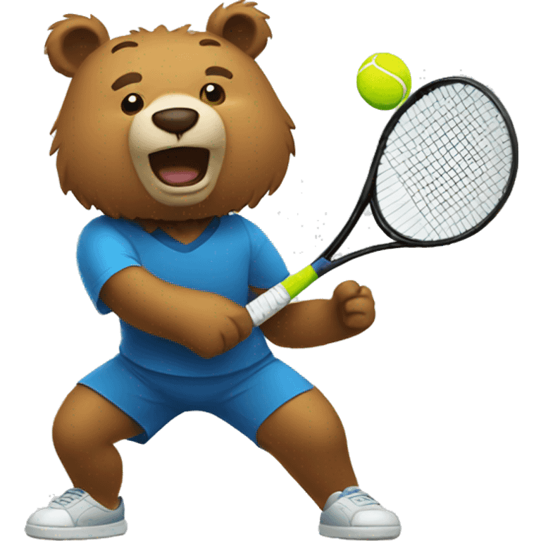 bear playing tennis emoji