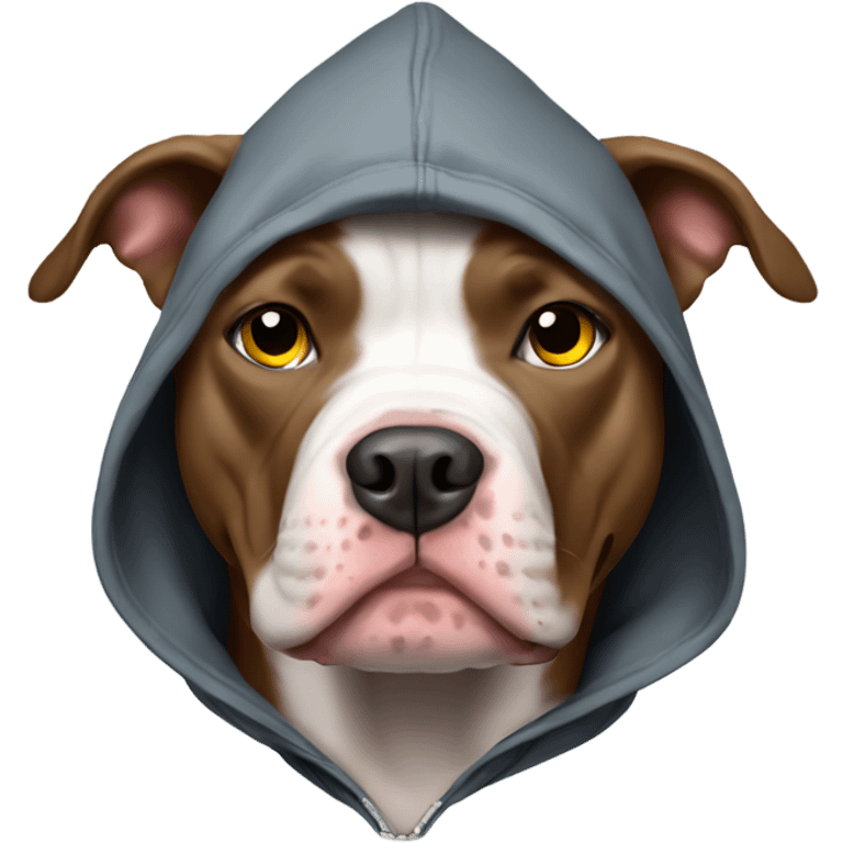 Pitbull in hoodie emoji