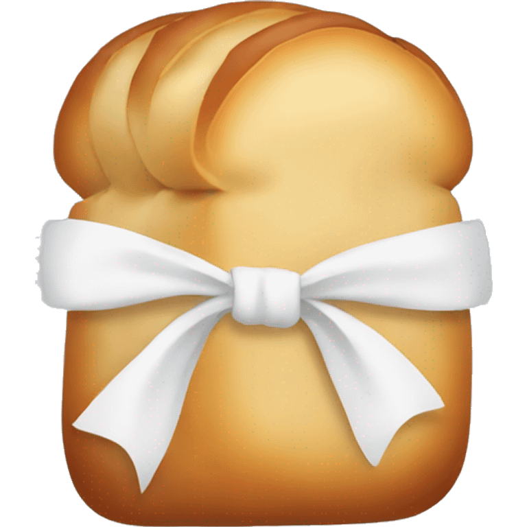 french bread with white bow emoji