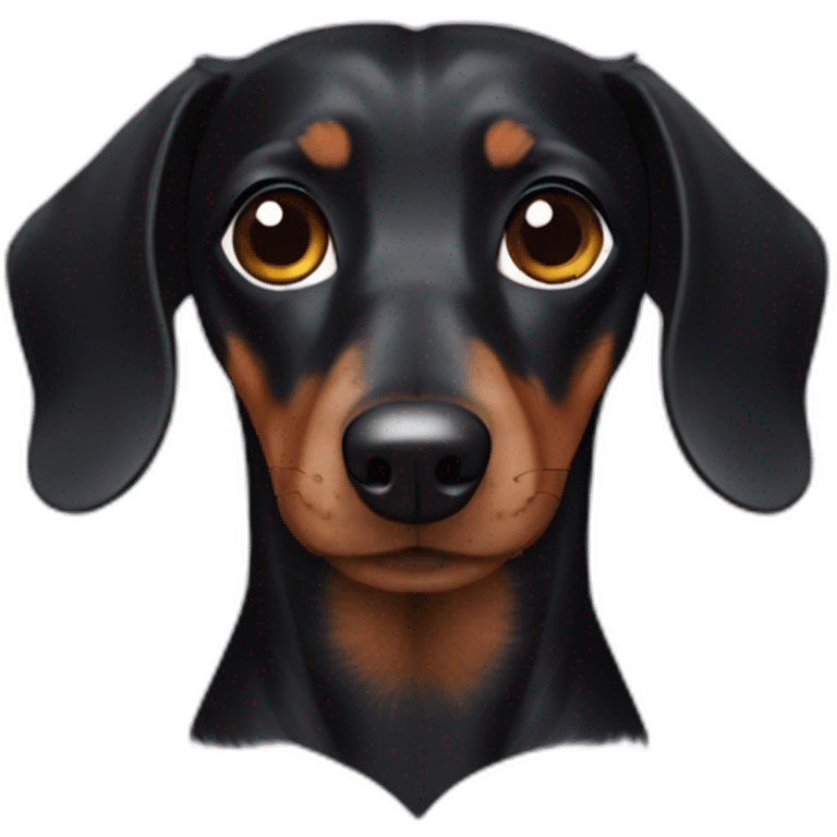 black dachshund emoji