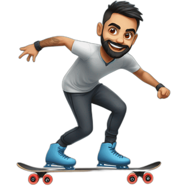 virat kohli skating emoji