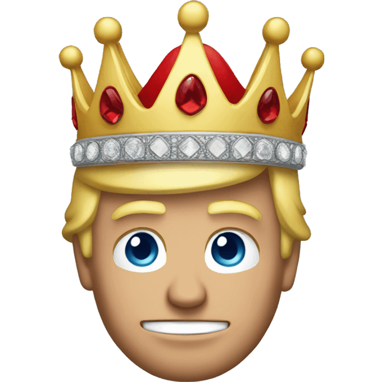 Donald Trump wearing a crown emoji