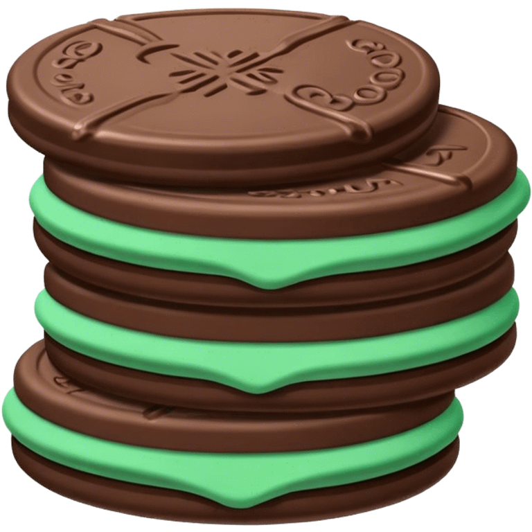 Girl Scout thin mint cookies stack emoji