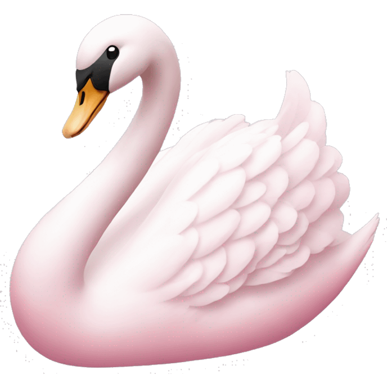 pastel pink swan  emoji