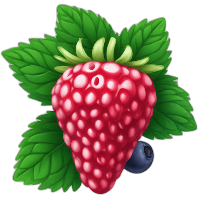 Fraise framboise myrtille emoji