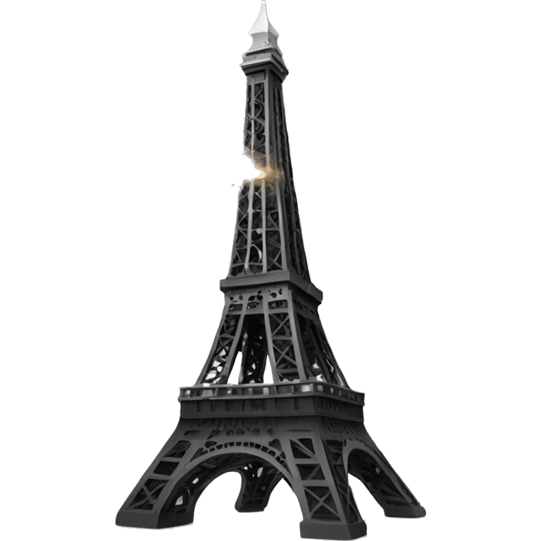 black eiffel tower with white sparks emoji