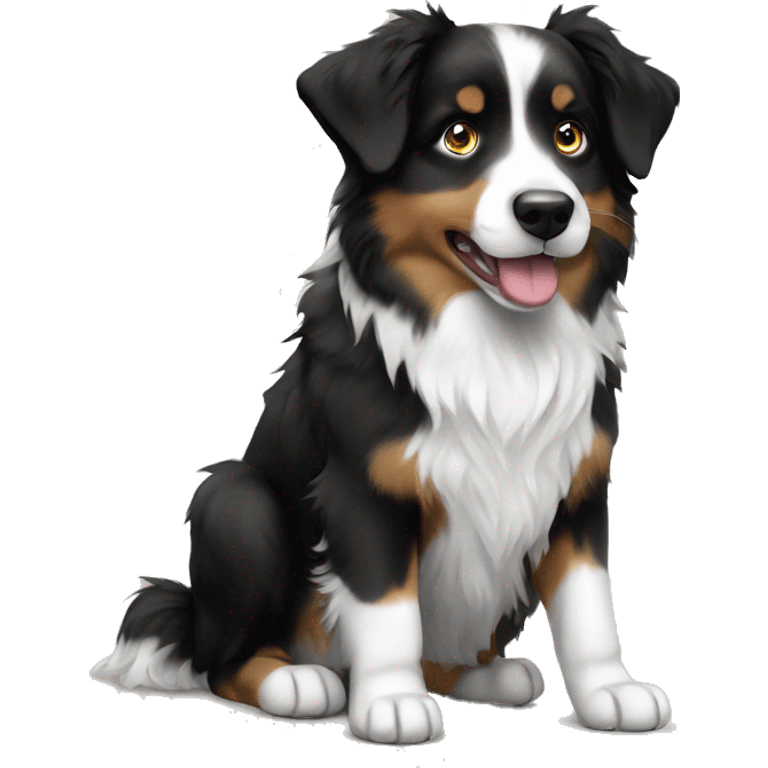 black and white Australian shepherd  emoji