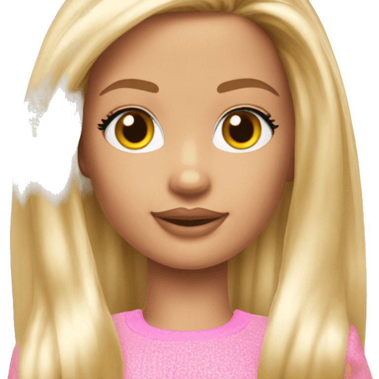 blond long hair y2k clothed pretty barbie girl emoji