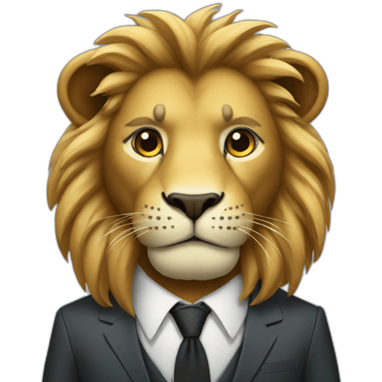 Lion wearing suit  emoji