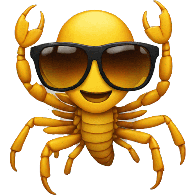 Scorpion with sunglasses emoji