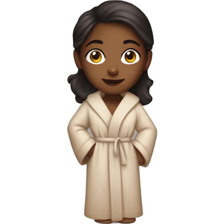 brown skin girl in a robe emoji