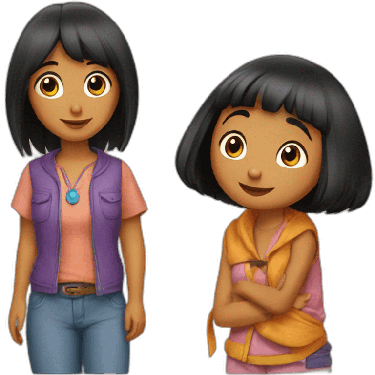 Babouche et dora emoji