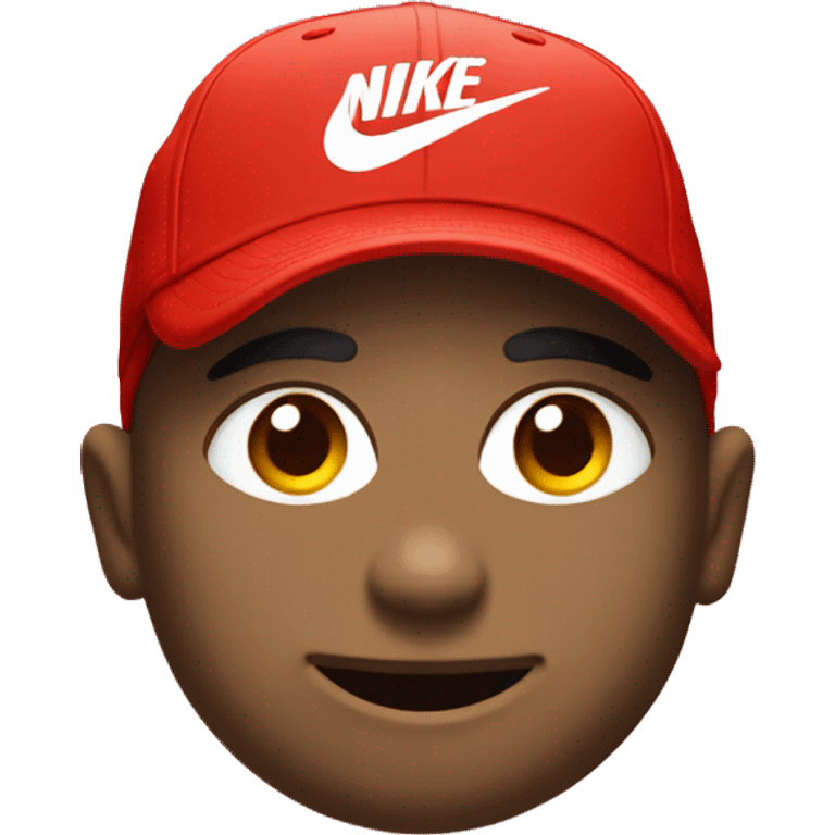 Red hat with Nike swoosh on the front  emoji