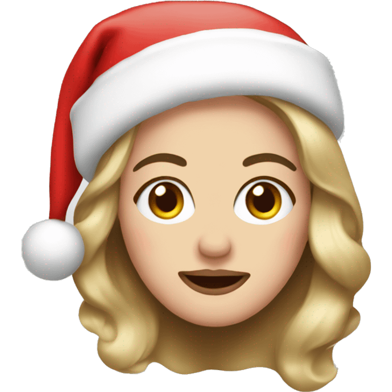 Adele with santa hat emoji