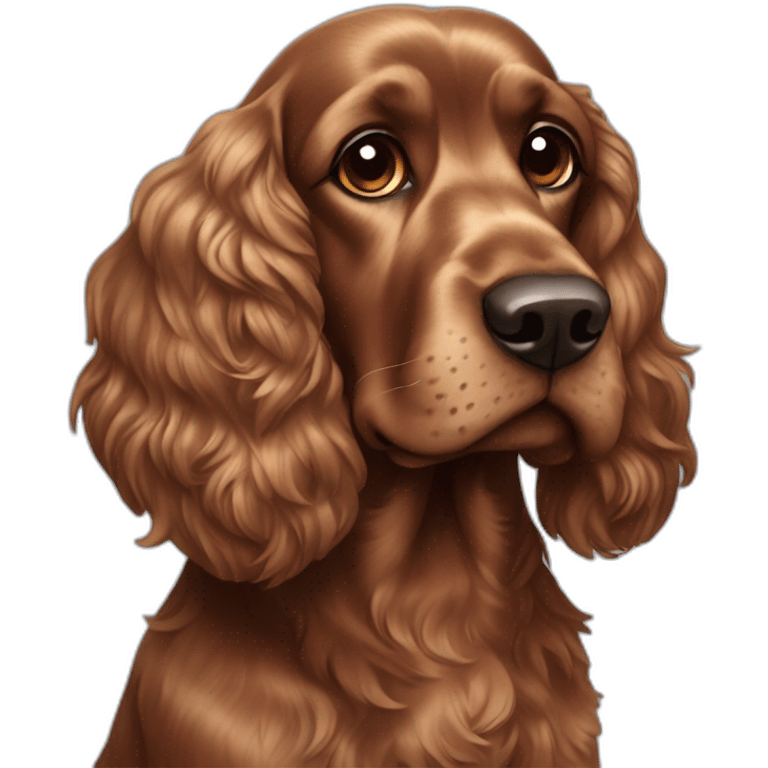 aged dark caramel cocker spaniel emoji