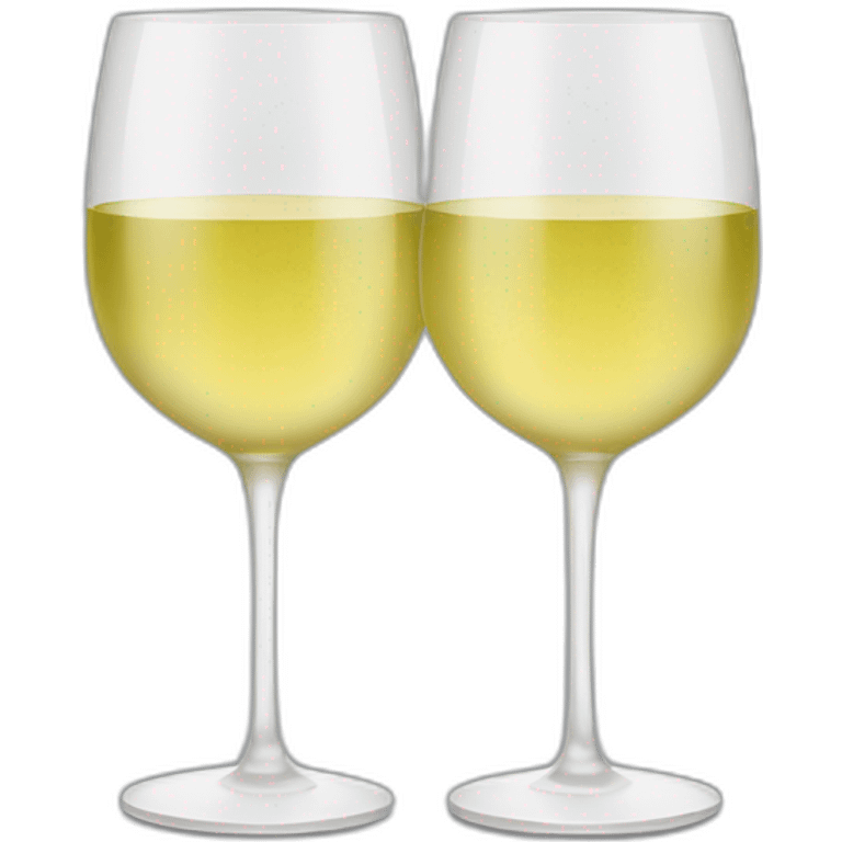 toasting of two white wine glasses emoji