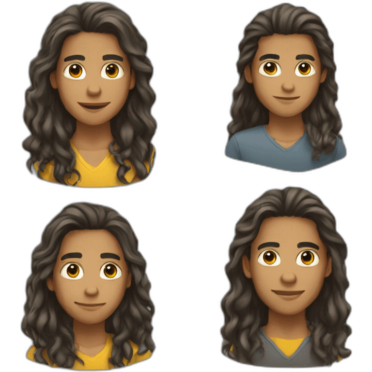 mixed-race-long-hair-young-male emoji