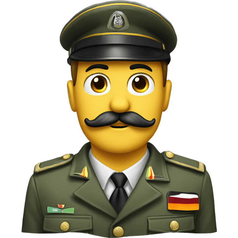 german army man saluting with mustache emoji