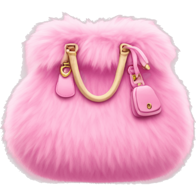 Pink fluffy purse emoji