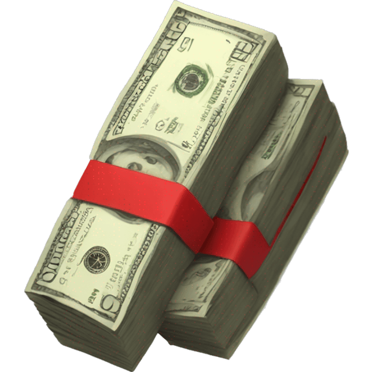 Black and red money 3d emoji