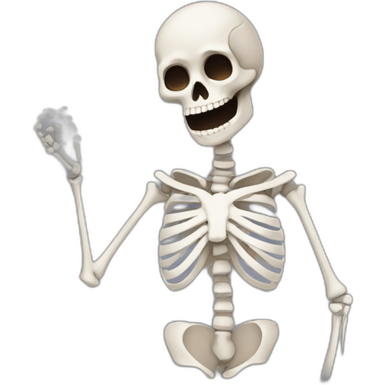 silly skeleton emoji