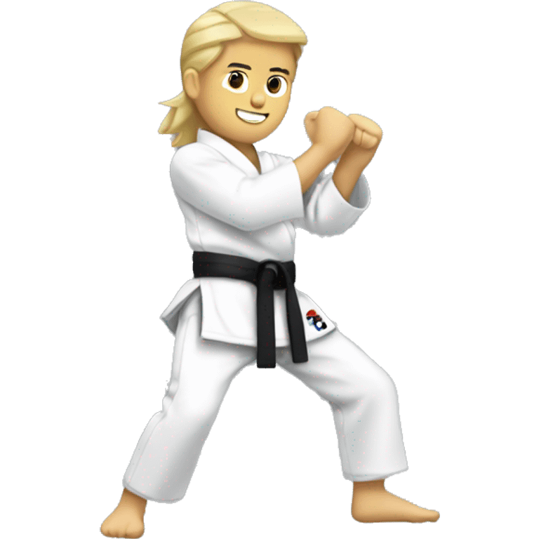 taekwondo whitebelt no hands showing emoji