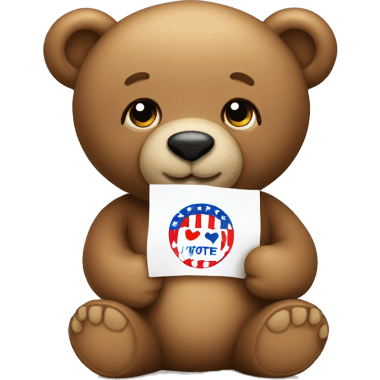 teddy bear voting  emoji