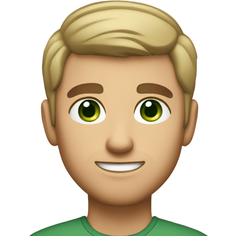 light skinned Caucasian male, green eyes, and light stubble emoji