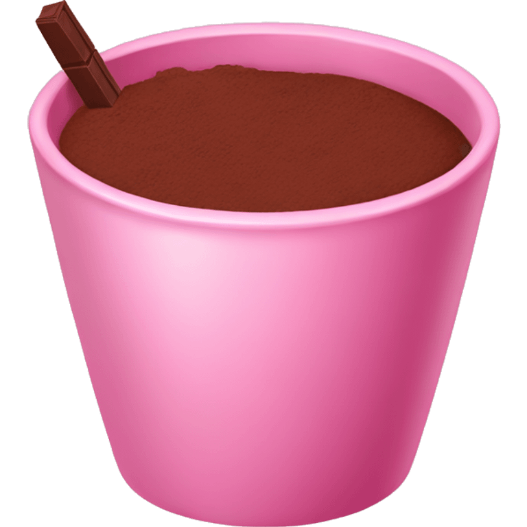 aesthetic Pink cup with cacao  emoji