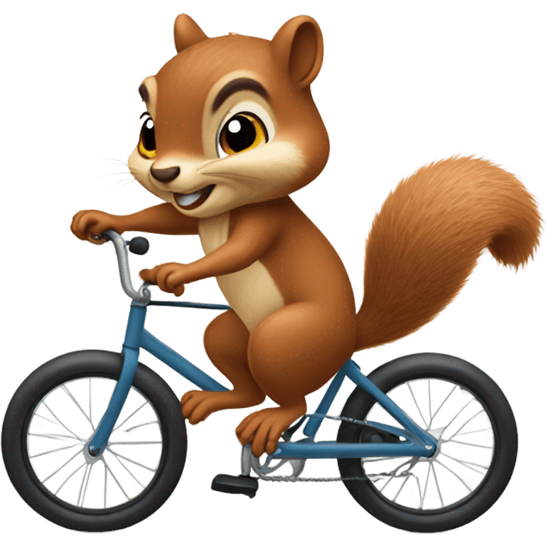 Squirrel riding a bike emoji