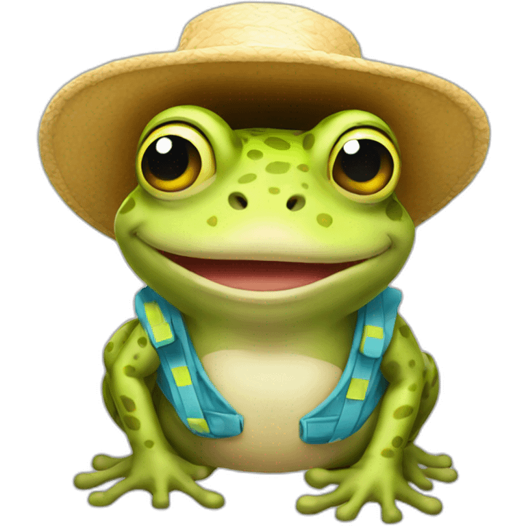 Vacationing toad emoji