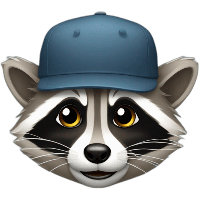 Racoon with a cap emoji