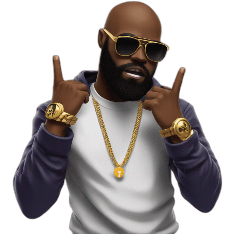 kaaris faisant un dab emoji