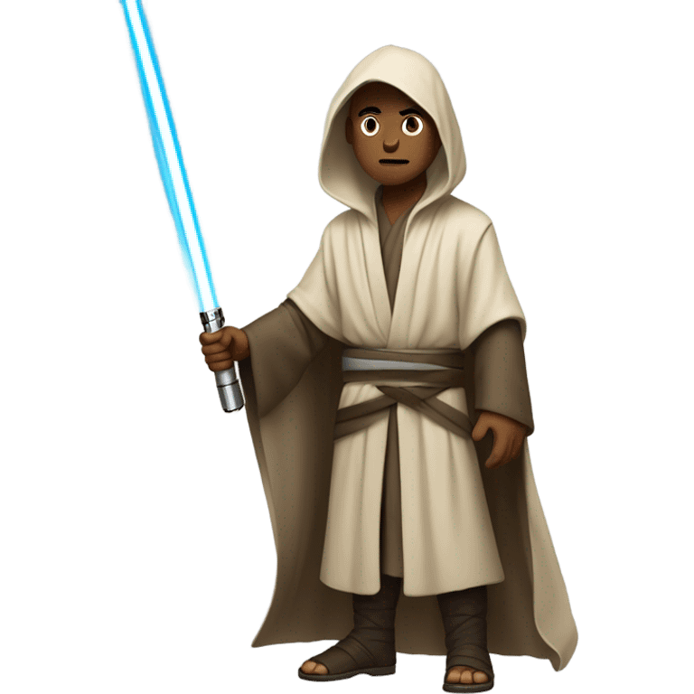 Guy in a jedi robe emoji