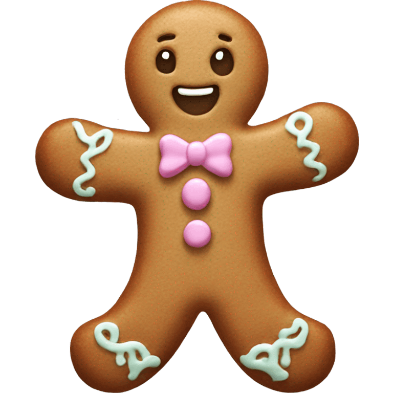 Pastel gingerbread man emoji